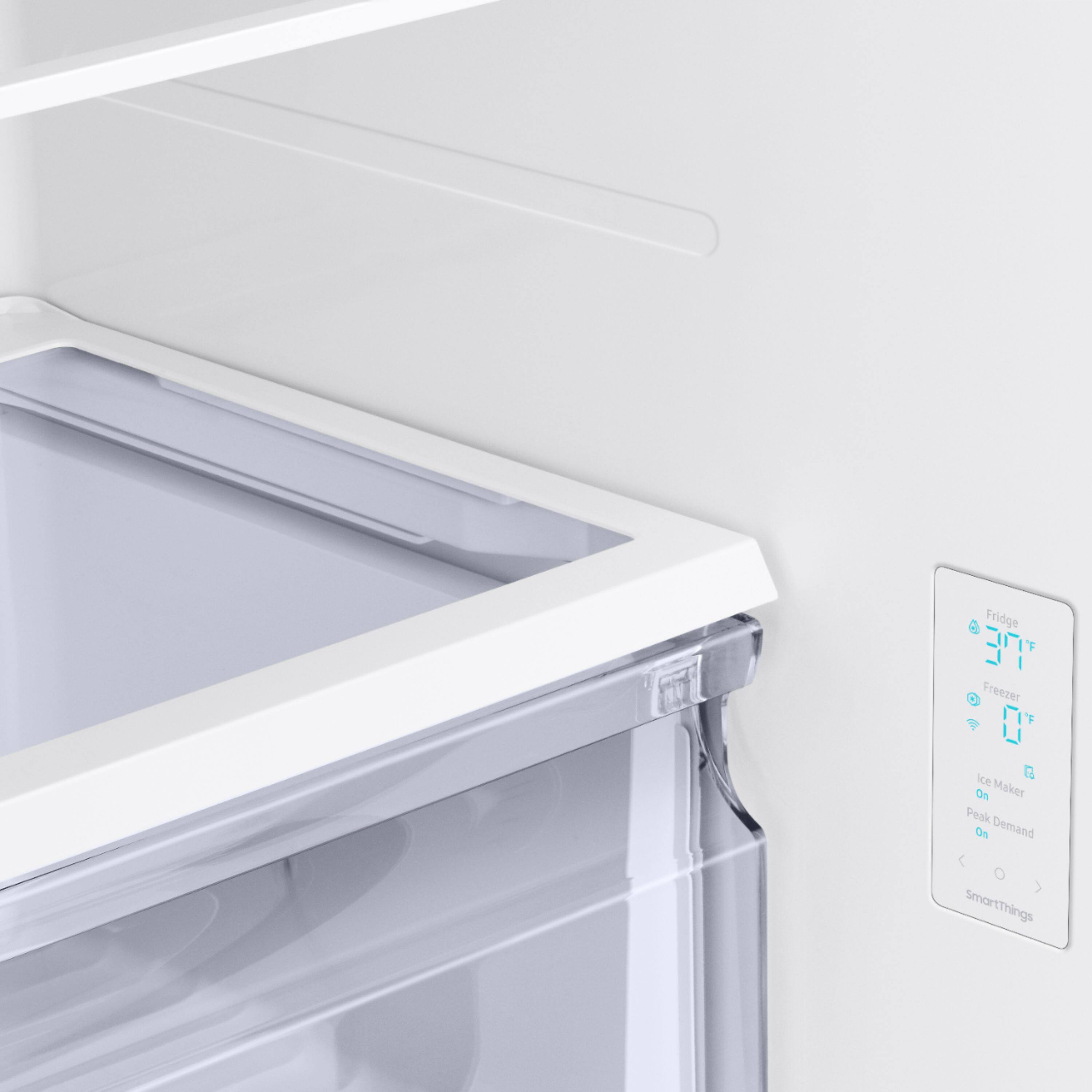 Alt View 19. Samsung - 17.5 cu. ft. 3-Door French Door Counter Depth Smart Refrigerator with Twin Cooling Plus - Stainless Steel.