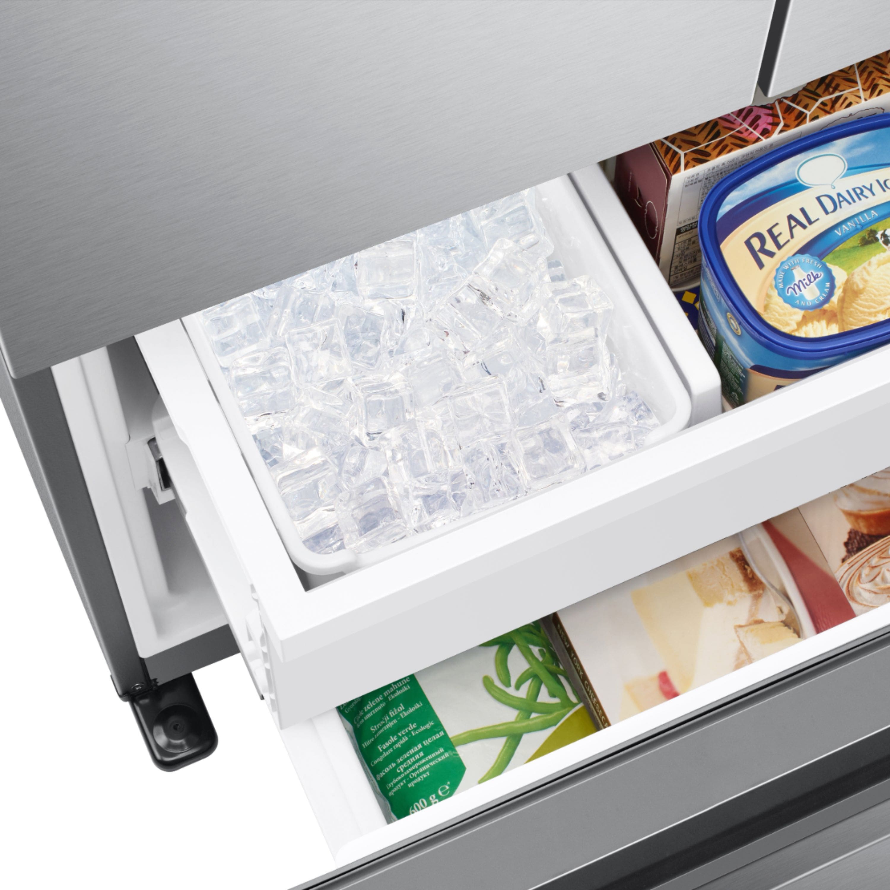 Alt View 21. Samsung - 17.5 cu. ft. 3-Door French Door Counter Depth Smart Refrigerator with Twin Cooling Plus - Stainless Steel.