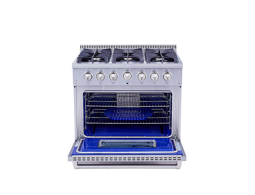 Alt View 17. Thor Kitchen - 5.2 cu. ft. Freestanding Gas Convection Range - Stainless Steel.