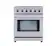 Alt View 16. Thor Kitchen - 4.55 cu. ft. Freestanding Gas Convection Range with Storage Drawer - Natural Gas - Stainless Steel.