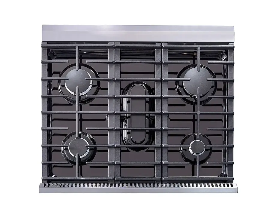 Alt View 19. Thor Kitchen - 4.55 cu. ft. Freestanding Gas Convection Range with Storage Drawer - Natural Gas - Stainless Steel.
