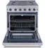 Alt View 2. Thor Kitchen - 4.55 cu. ft. Freestanding Gas Convection Range with Storage Drawer - Natural Gas - Stainless Steel.