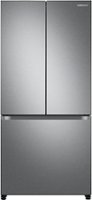 Samsung - 19.5 cu. ft. 3-Door French Door Counter Depth Refrigerator with Wi-Fi - Stainless steel - Front_Zoom