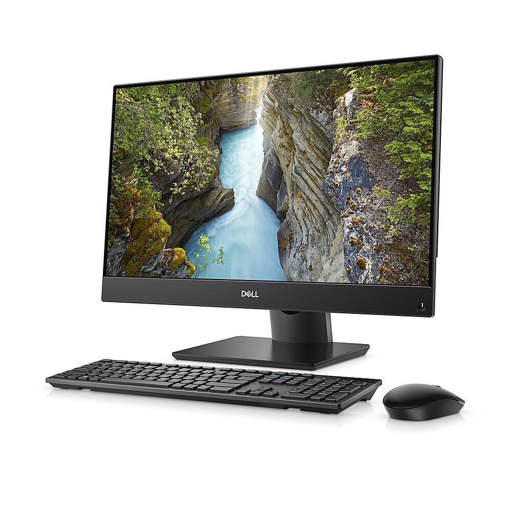 Left View: Dell - OptiPlex 5480 24" AOI Touchscreen Desktop - 1920 x 1080 - i5-10500T- 8GB - 256GB SSD