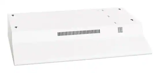Front. GE - 30" Recirculating Range Hood - White.