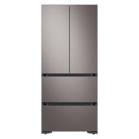 Samsung - 17.3 Cu. Ft. Kimchi & Specialty 4-Door French Door Refrigerator with WiFi and Super Precise Cooling - Platinum Bronze - Front_Zoom