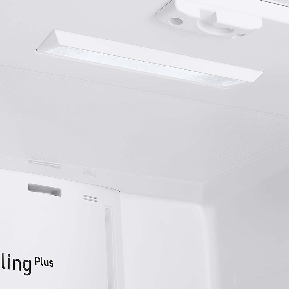 Alt View 18. Samsung - 17.5 cu. ft. 3-Door French Door Counter Depth Smart Refrigerator with Twin Cooling Plus - White.