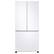 Front. Samsung - 19.5 cu. ft. 3-Door French Door Refrigerator with Wi-Fi - White.