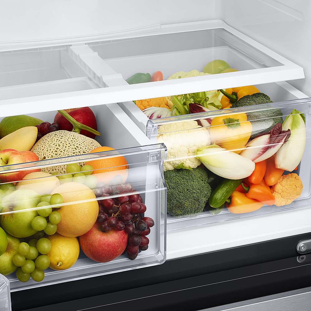 Alt View 20. Samsung - 19.5 cu. ft. 3-Door French Door Refrigerator with Wi-Fi - Black Stainless Steel.