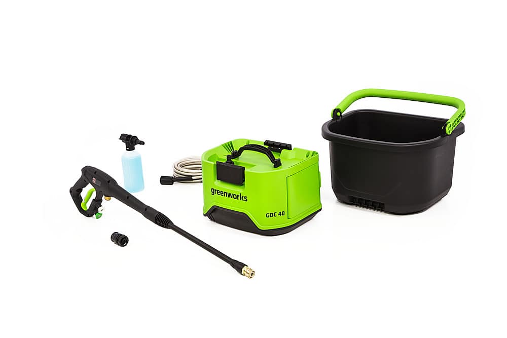 Greenworks 800 PSI 40Volt Cordless Bucket Pressure Washer (4.0Ah