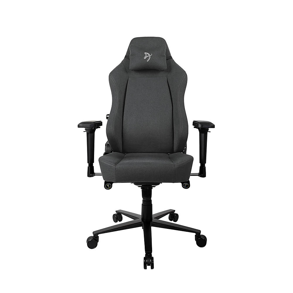 Arozzi - Primo Premium Woven Fabric Gaming/Office Chair - Dark Grey with Light Grey Accents