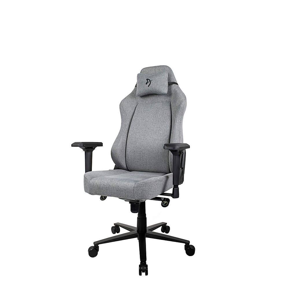 Alt View 15. Arozzi - Primo Premium Woven Fabric Gaming Chair - Light Grey with Dark Grey Accents.