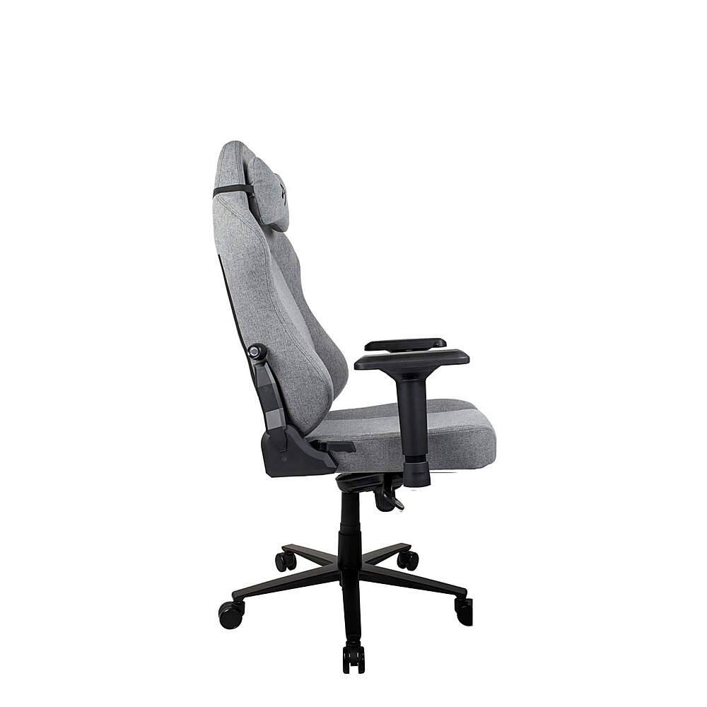 Alt View 16. Arozzi - Primo Premium Woven Fabric Gaming Chair - Light Grey with Dark Grey Accents.