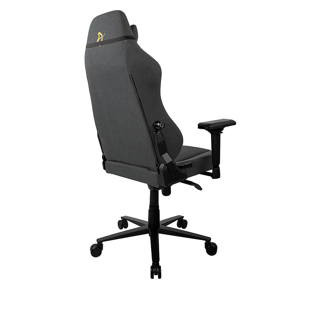 Alt View 14. Arozzi - Primo Premium Woven Fabric Gaming/Office Chair - Dark Grey with Gold Accents.