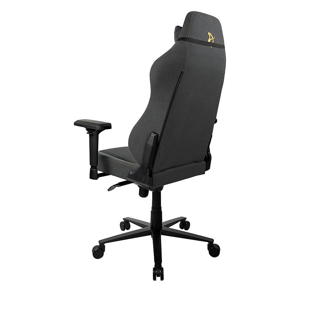 Alt View 17. Arozzi - Primo Premium Woven Fabric Gaming/Office Chair - Dark Grey with Gold Accents.