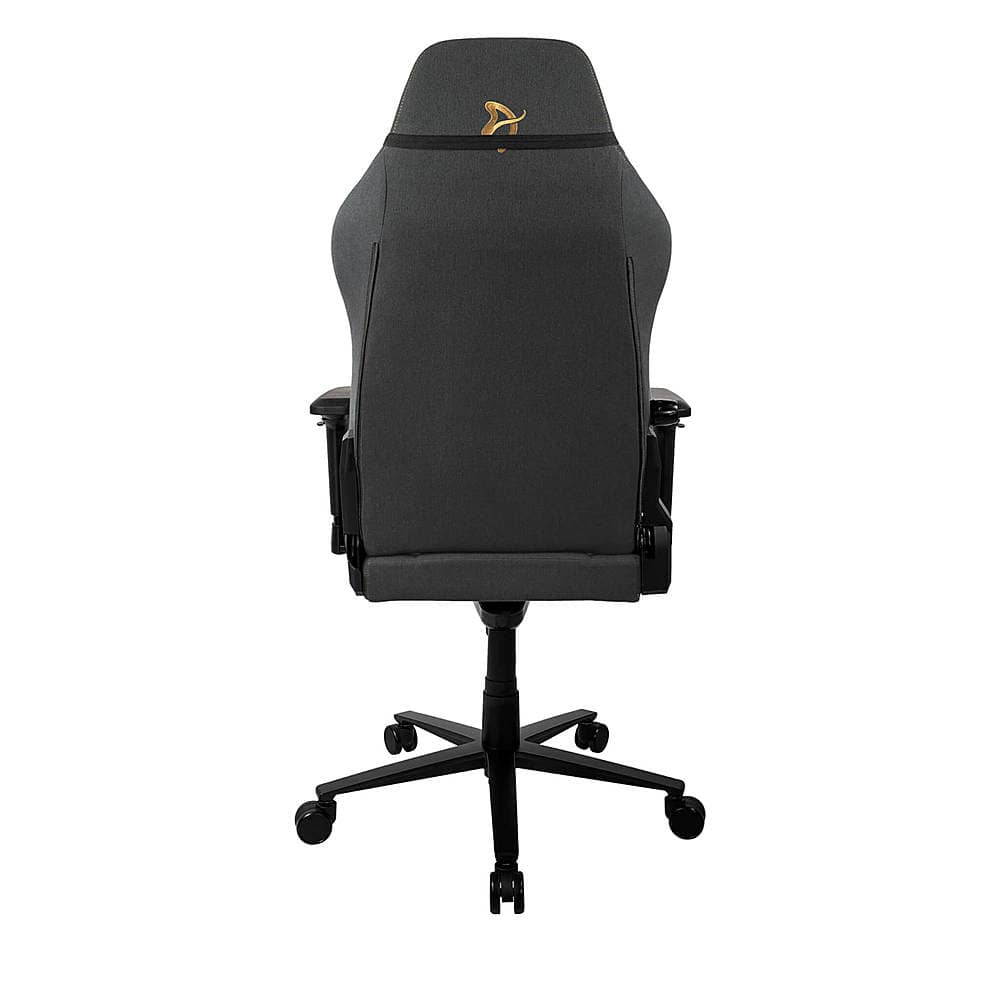 Alt View 18. Arozzi - Primo Premium Woven Fabric Gaming/Office Chair - Dark Grey with Gold Accents.