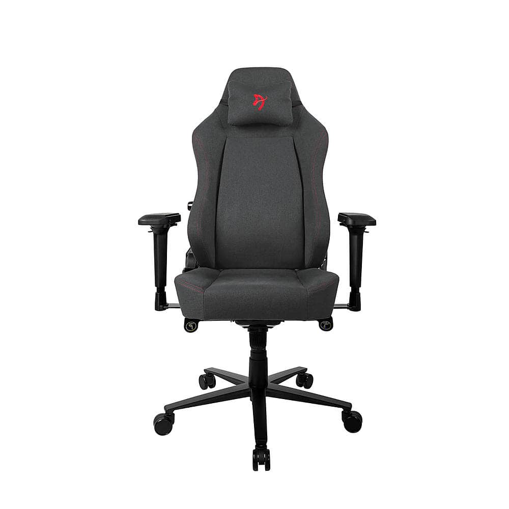 Arozzi - Primo Premium Woven Fabric Gaming/Office Chair - Dark Grey with Red Accents - Alt_View_Zoom_11