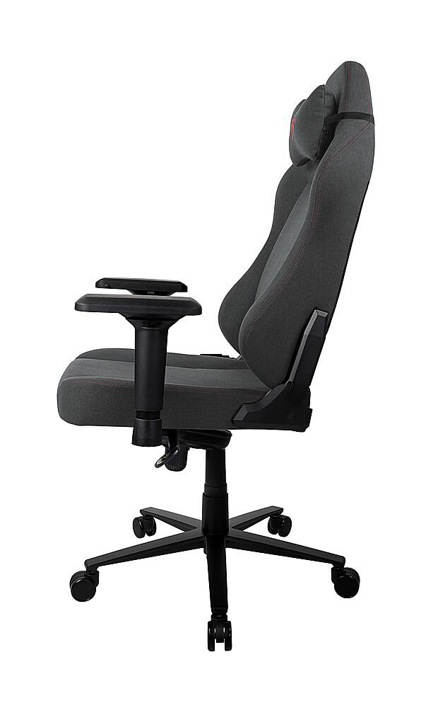 Alt View 14. Arozzi - Primo Premium Woven Fabric Gaming/Office Chair - Dark Grey with Red Accents.