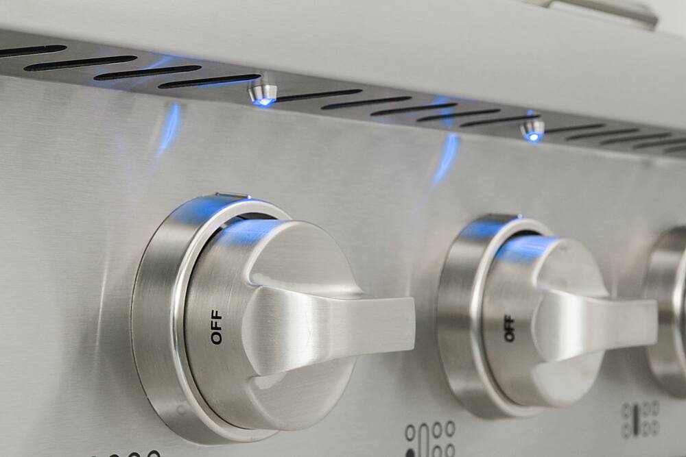 Alt View 11. Thor Kitchen - 48" Built-in Gas Cooktop - Stainless Steel.