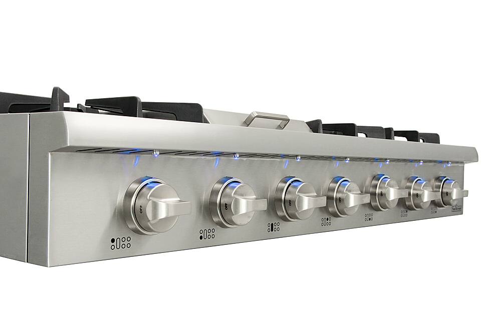 Alt View 12. Thor Kitchen - 48" Built-in Gas Cooktop - Stainless Steel.