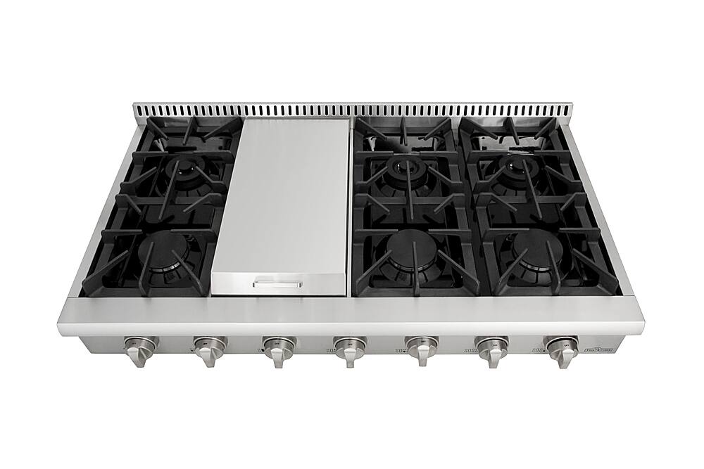 Alt View 13. Thor Kitchen - 48" Built-in Gas Cooktop - Stainless Steel.