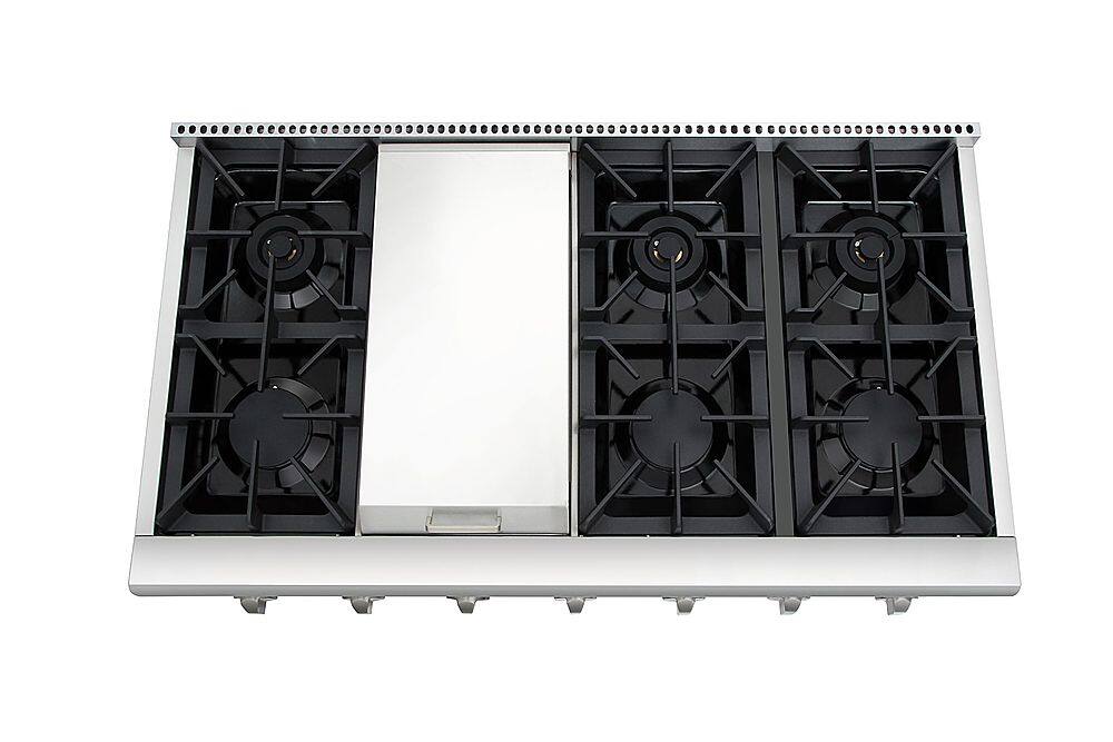 Alt View 11. Thor Kitchen - 48" Built-In Liquid Propane Rangetop - Stainless Steel.