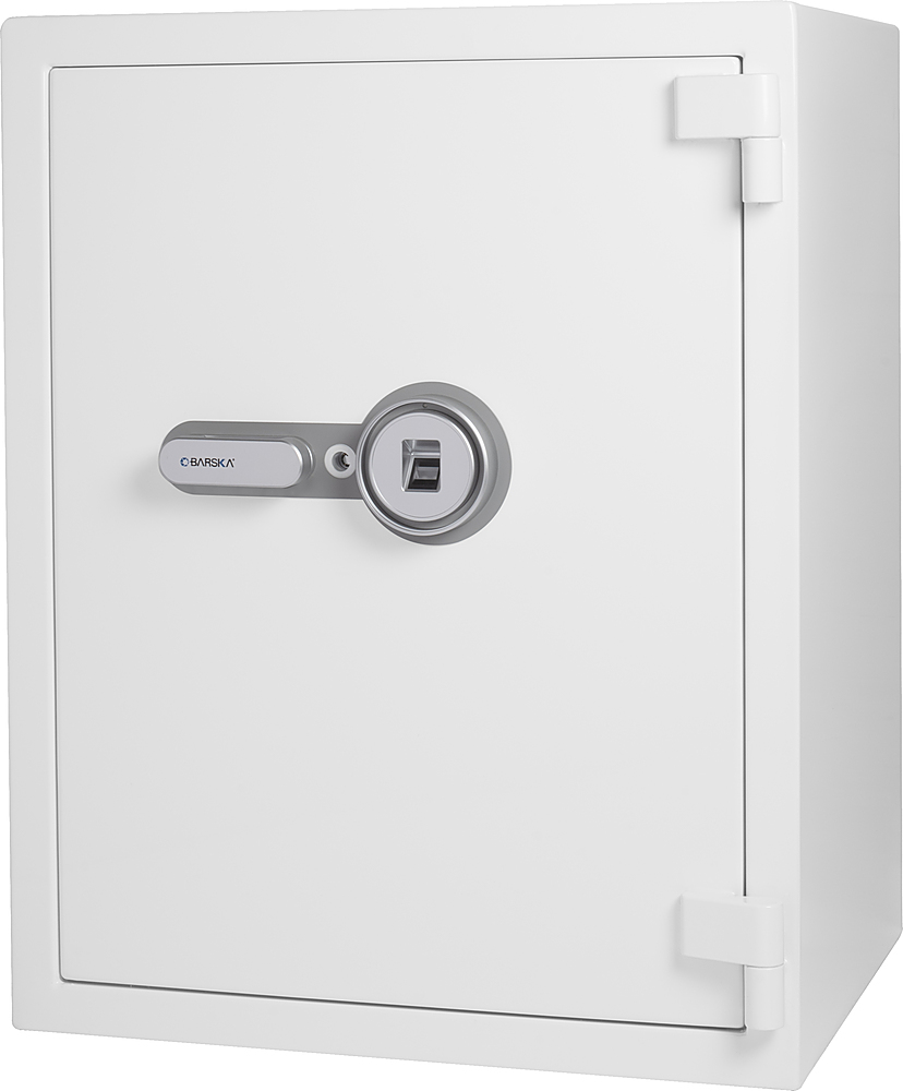 Angle View: Barska - 4.48 CUBIC FT BIOMETRIC FIREPROOF SAFE - White