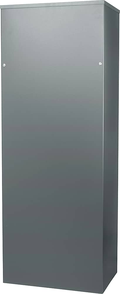 Left. Barska - Large Package Delivery Parcel Mail Steel Drop Box for Porch with Tamper-Resistant Drop Slot & Key Lock - Gray.