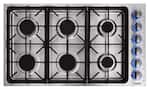 Front. Thor Kitchen - 36" Drop-In Gas Cooktop - Stainless Steel.