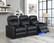 Alt View 13. RowOne - Prestige Straight 4-Chair Leather Power Recline Home Theater Seating - Black.