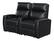 Left. RowOne - Galaxy II: Straight 2-Chair Leatheraire Power Recline Home Theater Seating - Black.