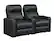 Left. RowOne - Prestige Straight 2-Chair Leather Power Recline Home Theater Seating - Black.