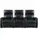 Front. RowOne - Galaxy II: Straight 3-Chair Leatheraire Power Recline Home Theater Seating - Black.
