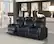 Alt View 16. RowOne - Galaxy II: Straight 3-Chair Leatheraire Power Recline Home Theater Seating - Black.