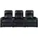 Front. RowOne - Prestige Straight 3-Chair Leather Power Recline Home Theater Seating - Black.