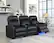 Alt View 16. RowOne - Prestige Straight 3-Chair Leather Power Recline Home Theater Seating - Black.