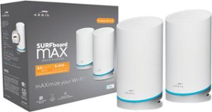 ARRIS - SURFboard mAX AX6600 Tri-Band Wi-Fi 6 Mesh System (2 pack) Model W121 - Front_Zoom