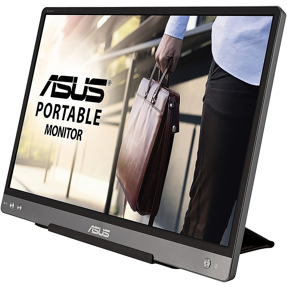 Left View: ASUS - ZenScreen Portable USB Monitor- 14 inch Full HD- LCD- Portable- (Signal Input : USB Type-C)