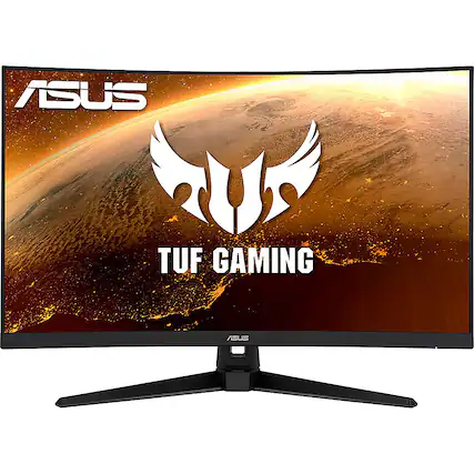 Front. ASUS - TUF Gaming VG32VQ1B 31.5" WQHD Curved ELMB Sync and FreeSync Premium HDR Gaming Monitor (DisplayPort, HDMI) - Black.
