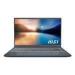 Front Zoom. MSI - Prestige 14" Notebook - Intel® Evo™ Platform Core i5-1135G7 - 16GB Intel Iris Xe Graphics 512GB SSD - Carbon Gray - Carbon Gray.