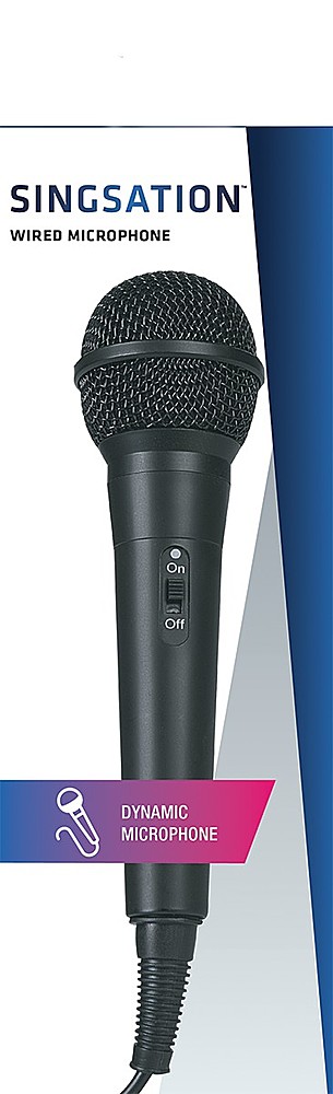 SINGSATION WIRED MICROPHONE, 5FT CORD - Black