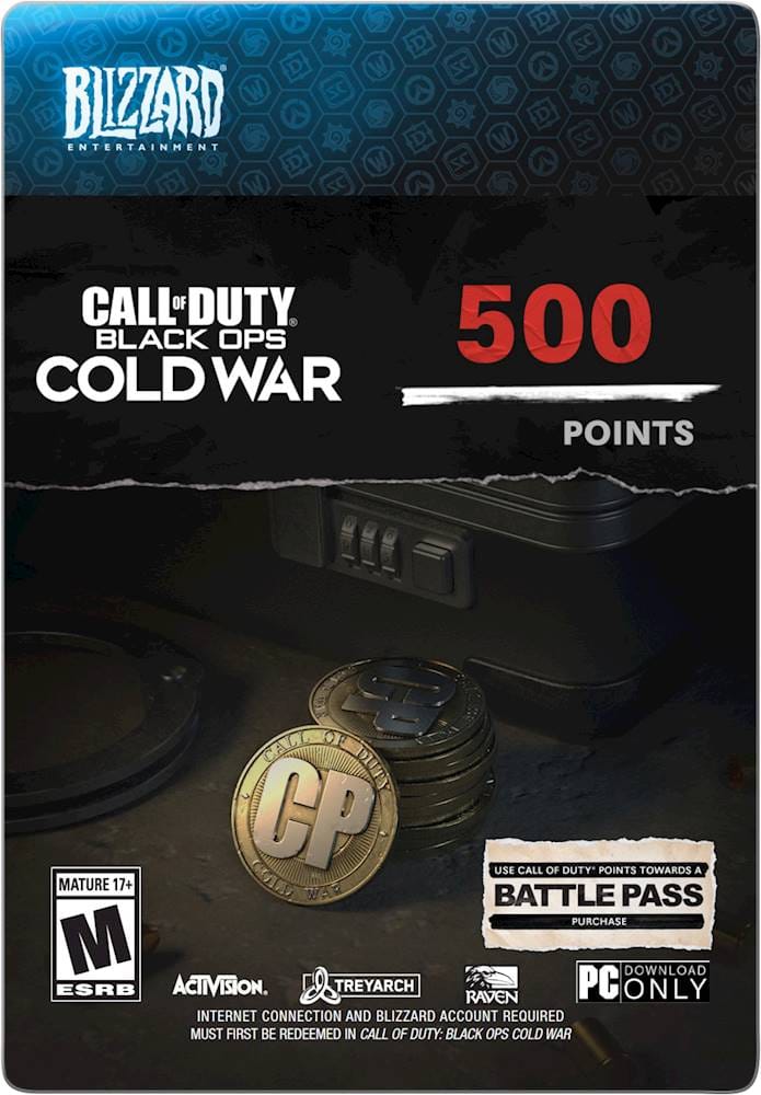 Front. Activision - Call of Duty: Black Ops Cold War 500 Points.