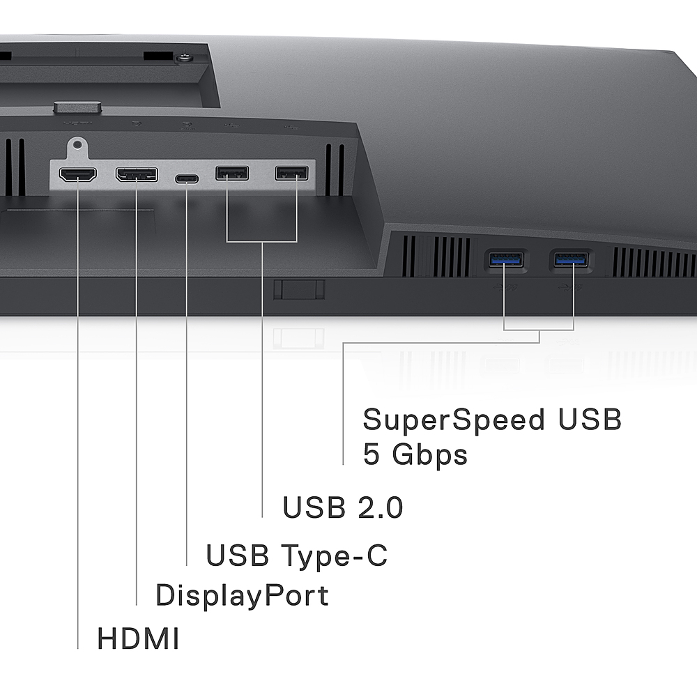  Dell P2721Q 27 pulgadas 4K FHD, monitor bisel ultrafino IP,  USB-C, HDMI, DisplayPort, certificado VESA, plata, gris : Electrónica