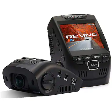 Front. Rexing - V1 Basic 1080p Front Dash Cam - Black.