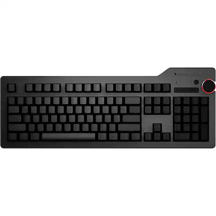 Front. Das Keyboard - 4 Ultimate DASK4ULTMBLU Full-size Wired Mechnical Cherry MX Blue Clicky Keyboard.