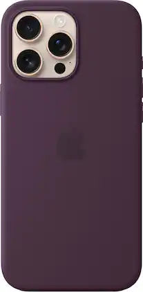 Apple - iPhone 16 Pro Max Silicone Case with MagSafe - Plum