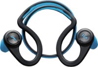 Front Zoom. Plantronics - BackBeat FIT Wireless Behind-the-Neck Headphones - Blue/Black.