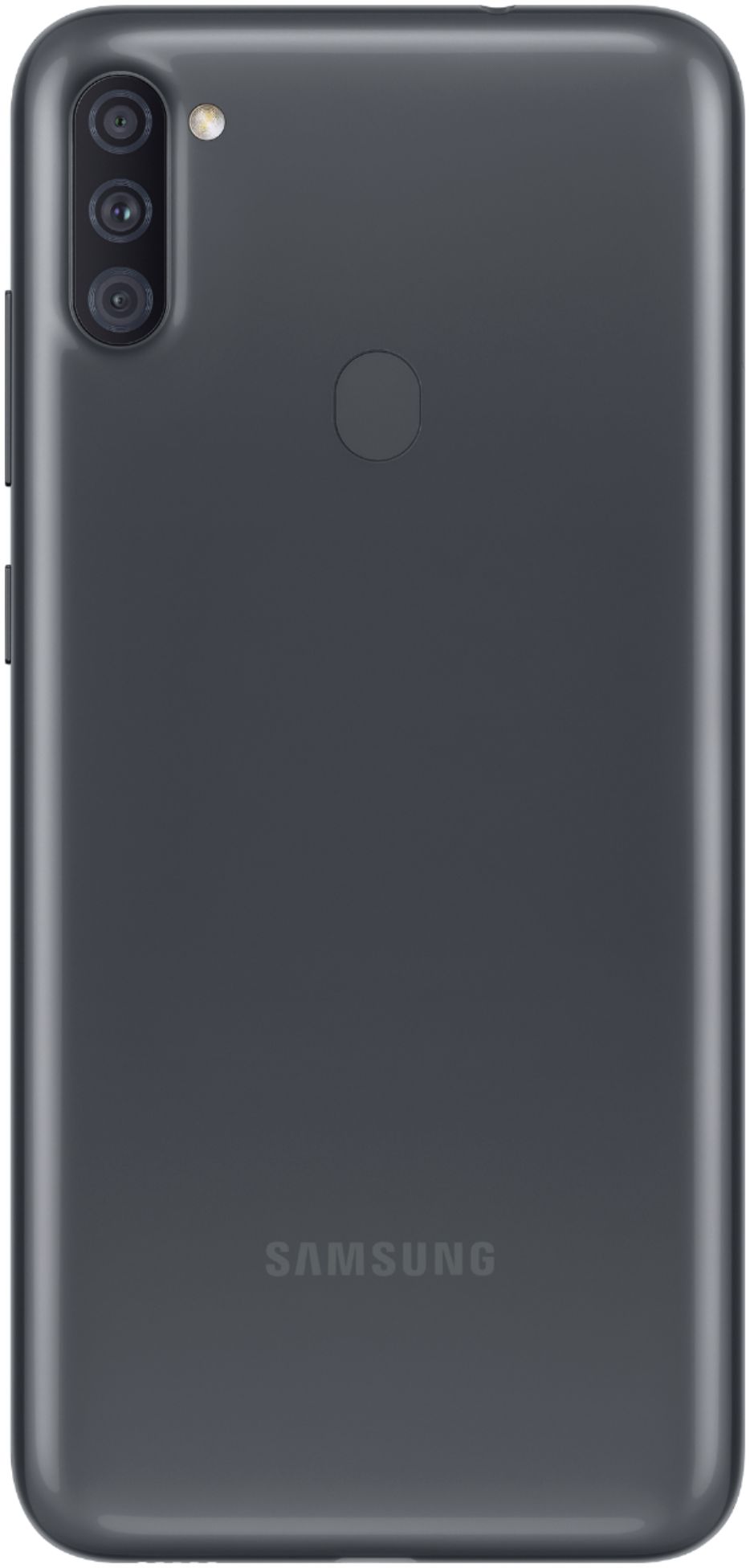 Back View: Samsung Galaxy A11 - 4G smartphone - RAM 2 GB / Internal Memory 32 GB - microSD slot - LCD display - 6.4" - 1560 x 720 pixels 13 MP, 5 MP, 2 MP - front camera 8 MP - prepaid - Total Wireless