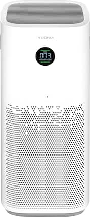 Left. Insignia™ - 497 Sq. Ft. HEPA Air Purifier with ENERGY STAR Certification - White.
