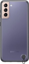 Samsung - Clear Protective Cover Case for Galaxy S21+ - Black - Front_Zoom